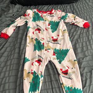 Carter's Holiday One Piece Footie - Red, Green, Cream
